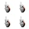 Service Caster 5 Inch Maroon Poly Wheel Swivel 3/4 Inch Square Stem Caster Set with Brake SCC SCC-SQ20S514-PPUB-MRN-TLB-34-4 - alternate 1
